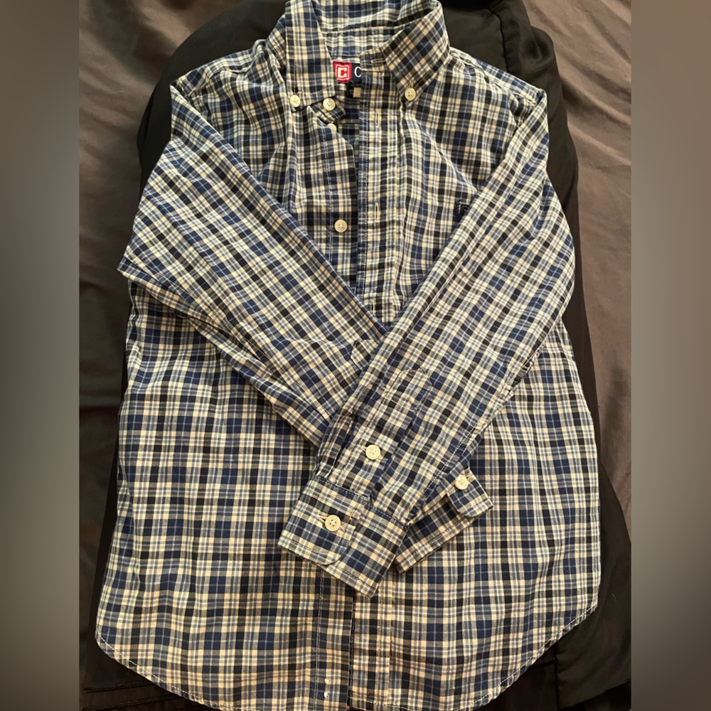 Boys plaid button up shirt